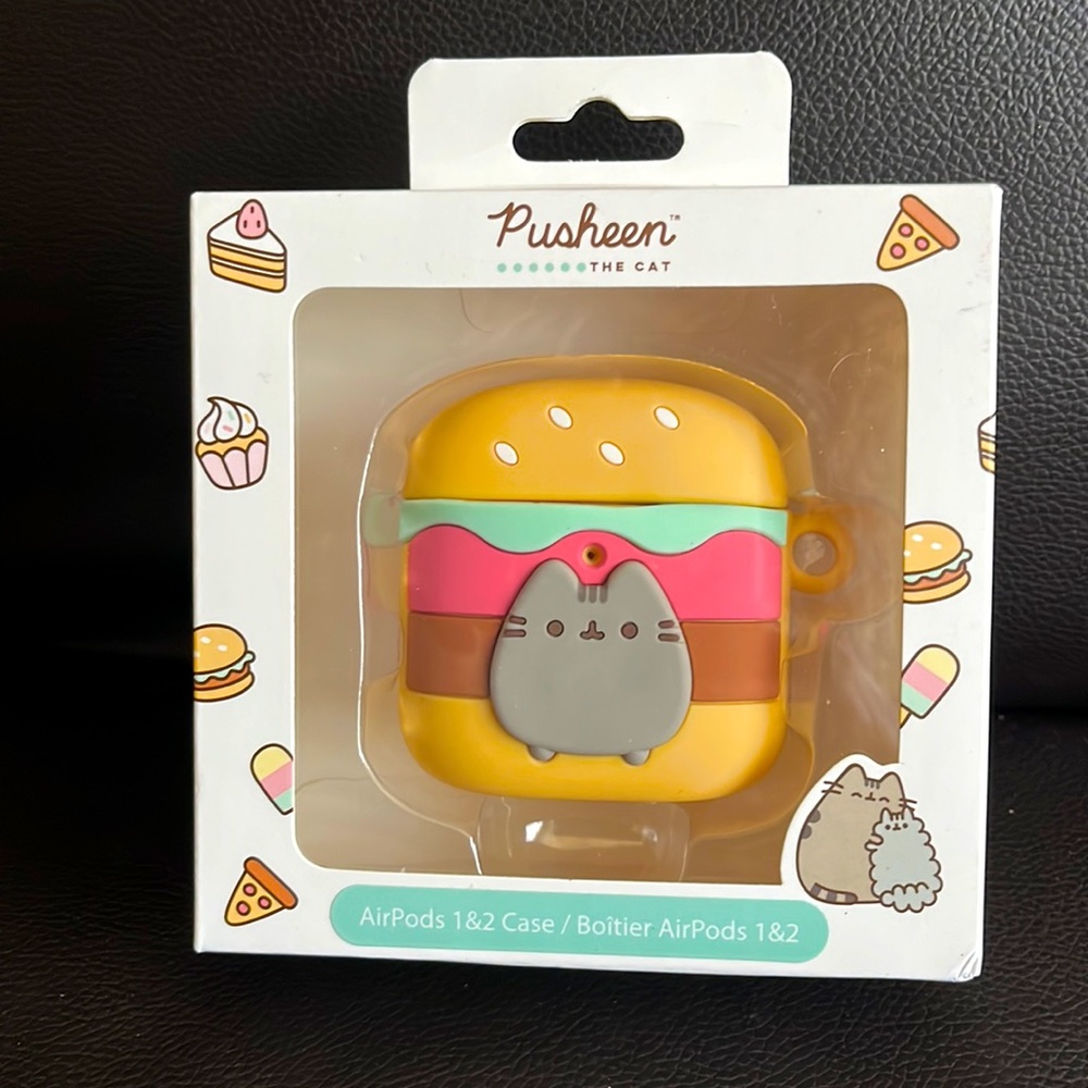 Pusheen AirPods 1 & 2 Burger Case NIB NEW